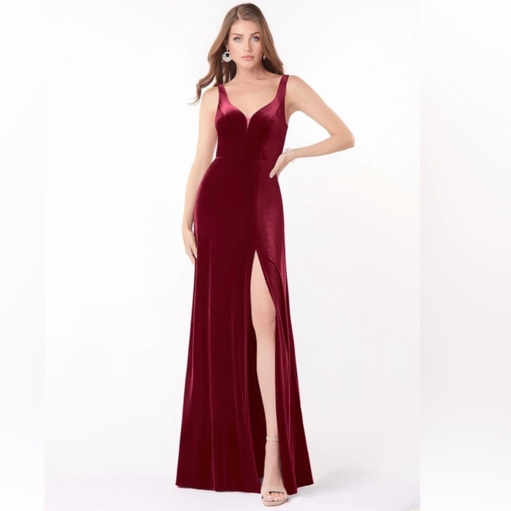 Azazie Verona Dress, Cabernet Velvet